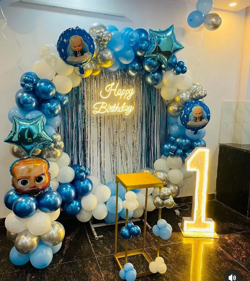 Boss Baby Blue Ring — kids birthday balloon decoration, ₹4,499